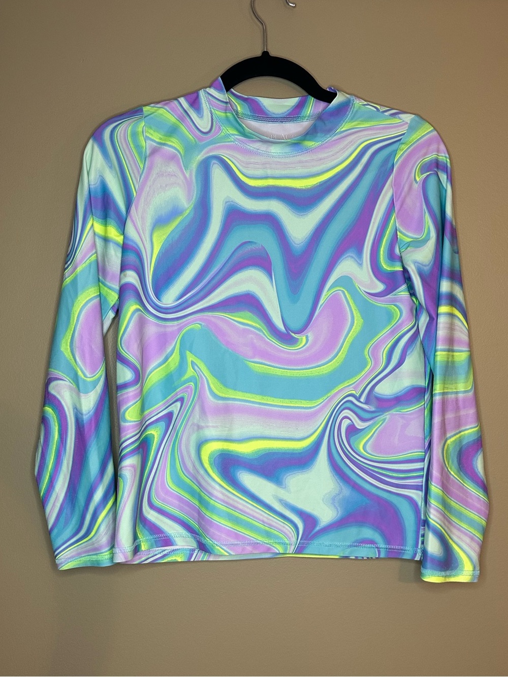 The Children's Place | Girls’ XXL (16) Long Sleeve Marble Rashguard